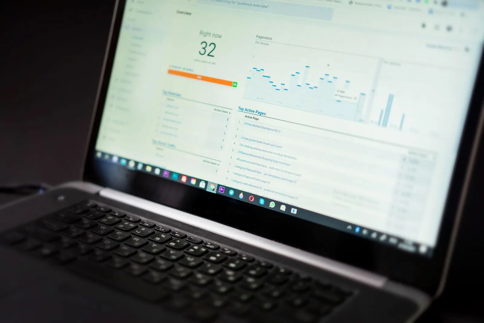 Tableau de suivi affiché sur l’écran d’un ordinateur portable