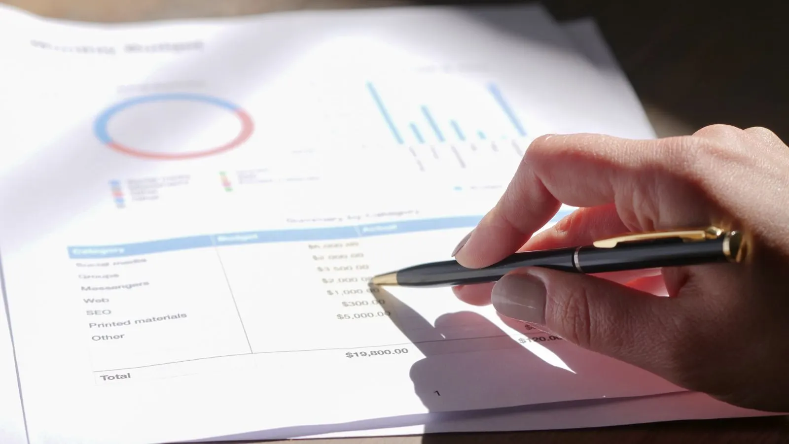 Expert-comptable analysant les ratios spécifiques d'un secteur d'activité
