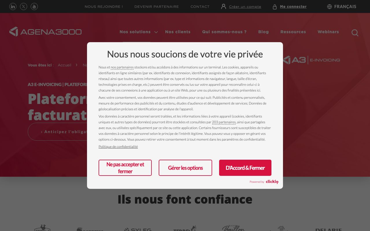Aperçu du site de Agena 3000