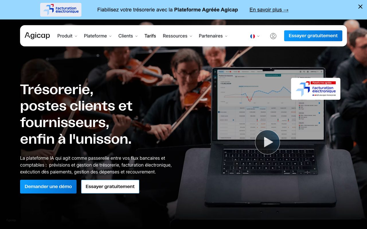 Aperçu du site de Agicap