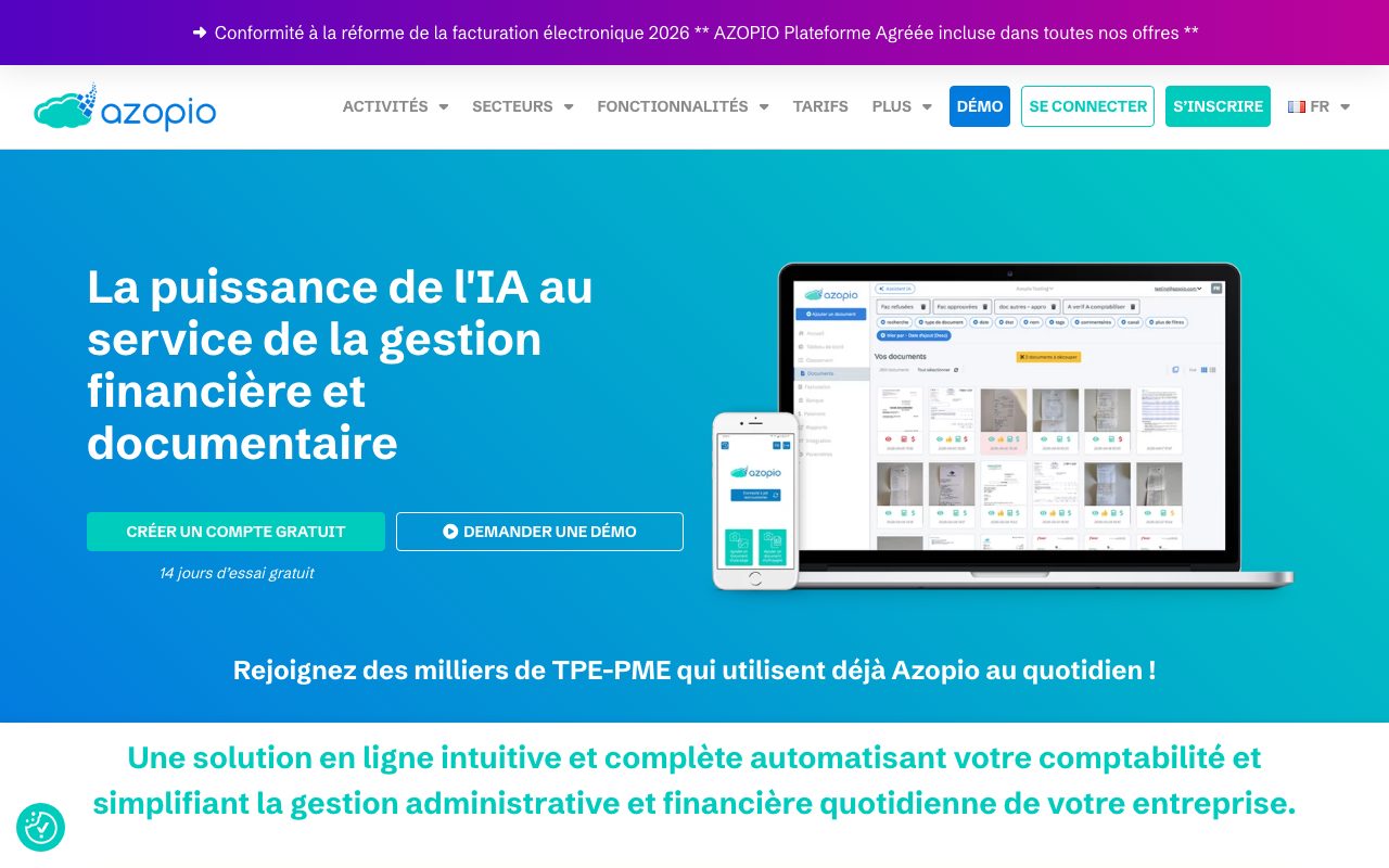Aperçu du site de Azopio