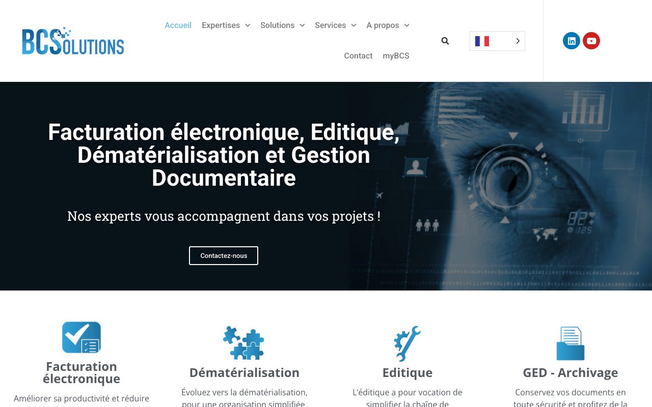 Aperçu du site de BC Solutions