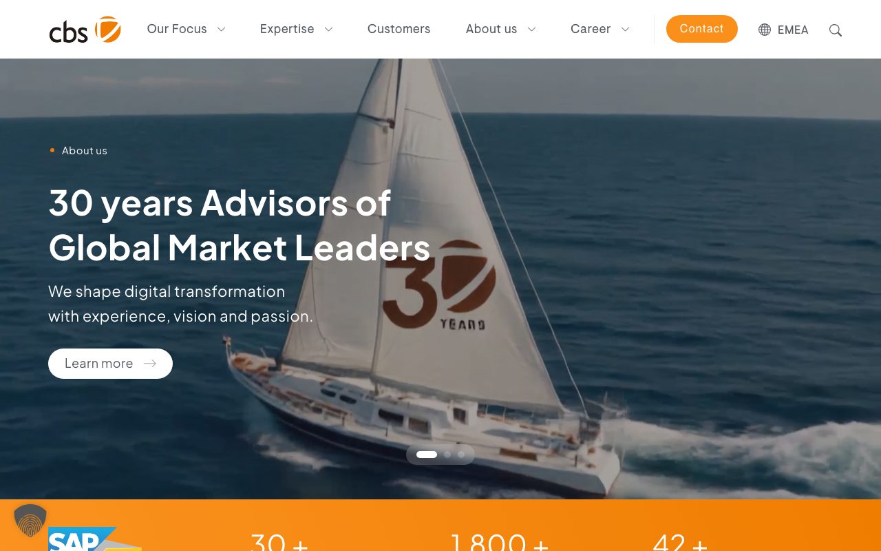 Aperçu du site de CBS Corporate Business Solutions