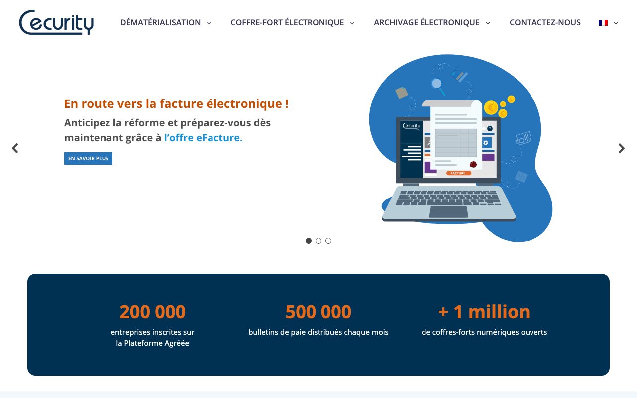 Aperçu du site de Cecurity