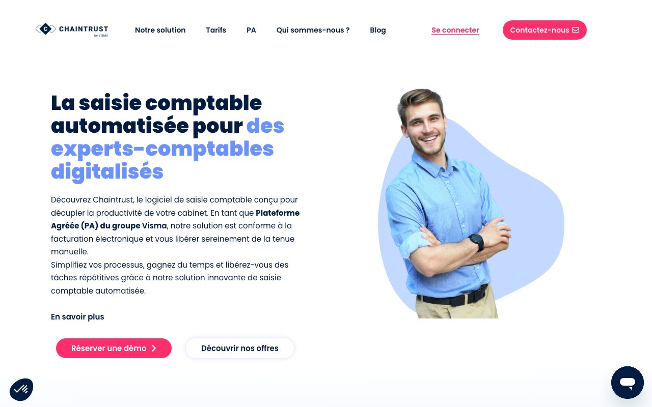 Aperçu du site de CHAINTRUST by Visma