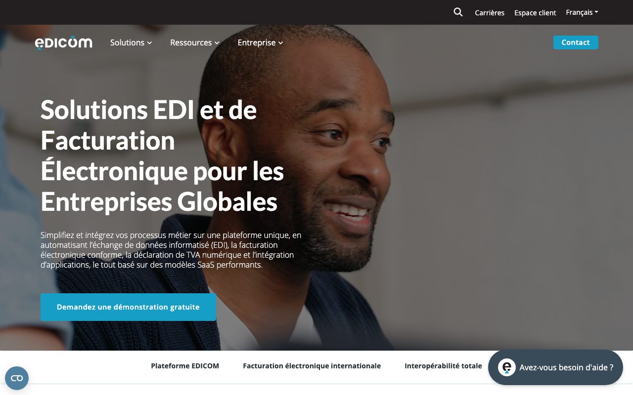 Aperçu du site de EDICOM France