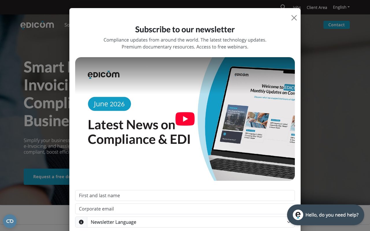 Aperçu du site de EDICOM Group