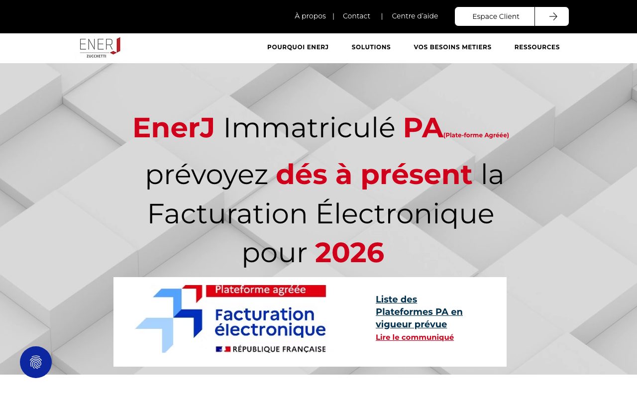 Aperçu du site de Enerj