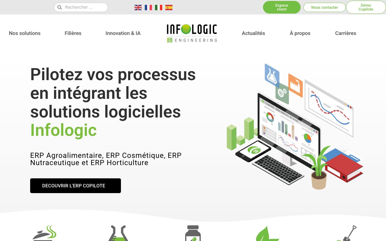 Aperçu du site de Infologic