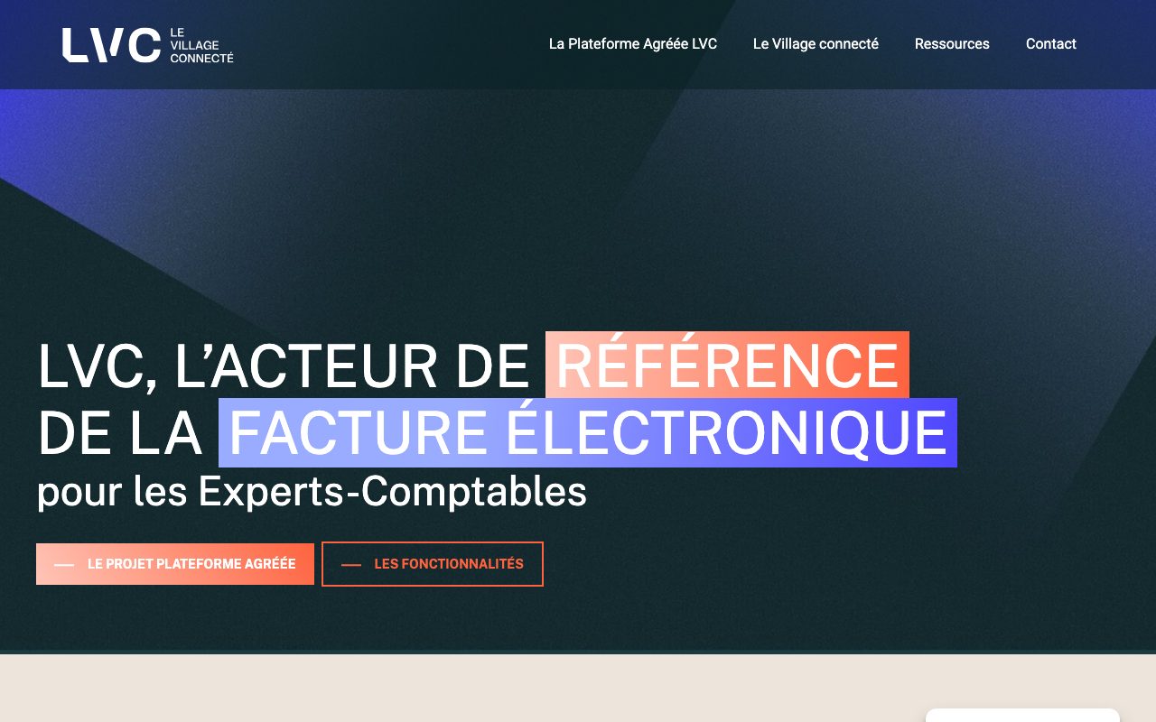 Aperçu du site de LE Village Connecte