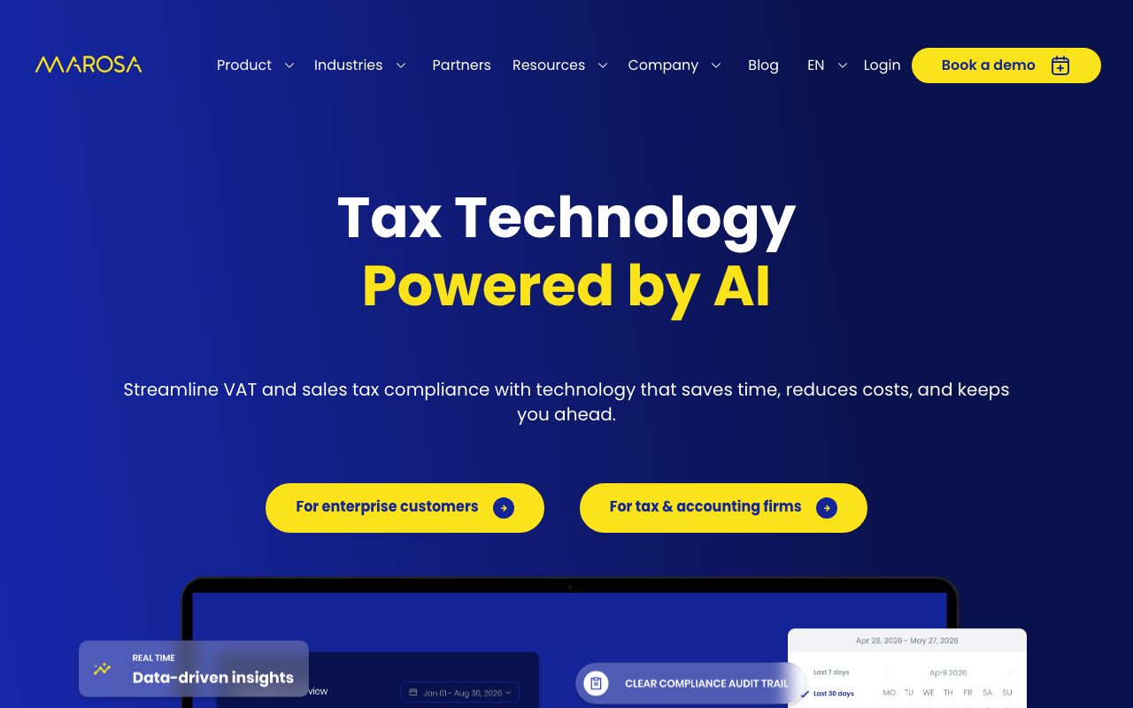 Aperçu du site de Marosa