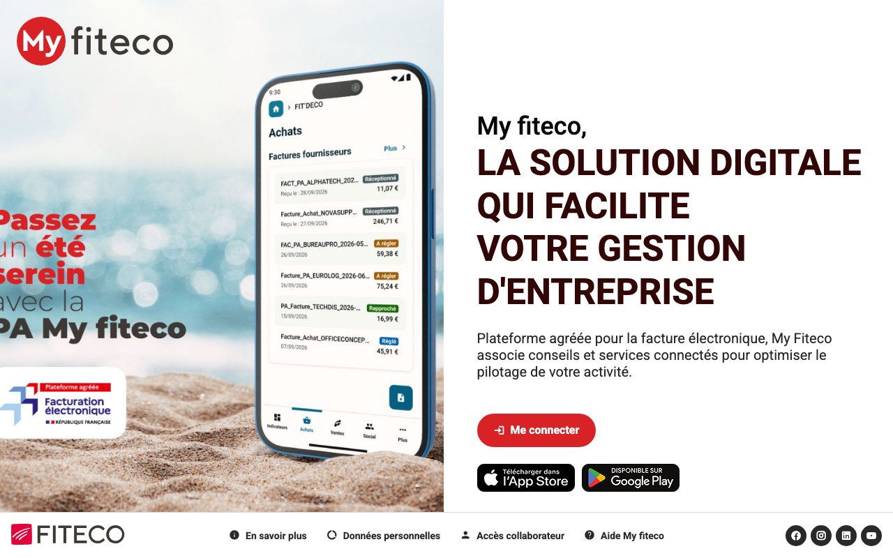 Aperçu du site de MY Fiteco