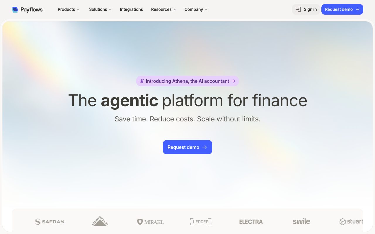 Aperçu du site de Payflows