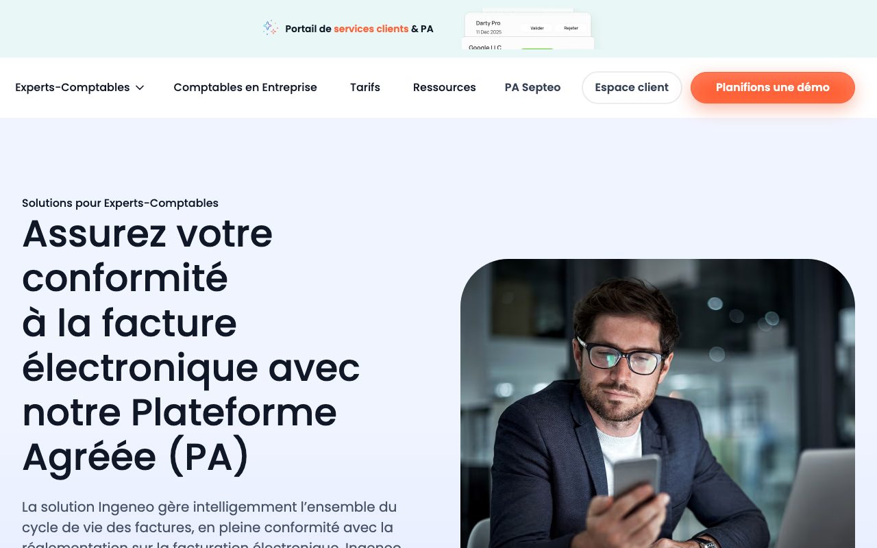 Aperçu du site de Septeo