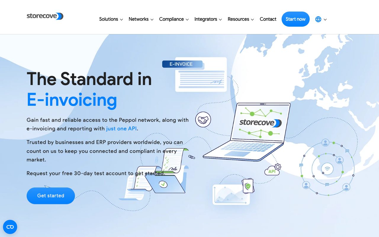 Aperçu du site de Storecove