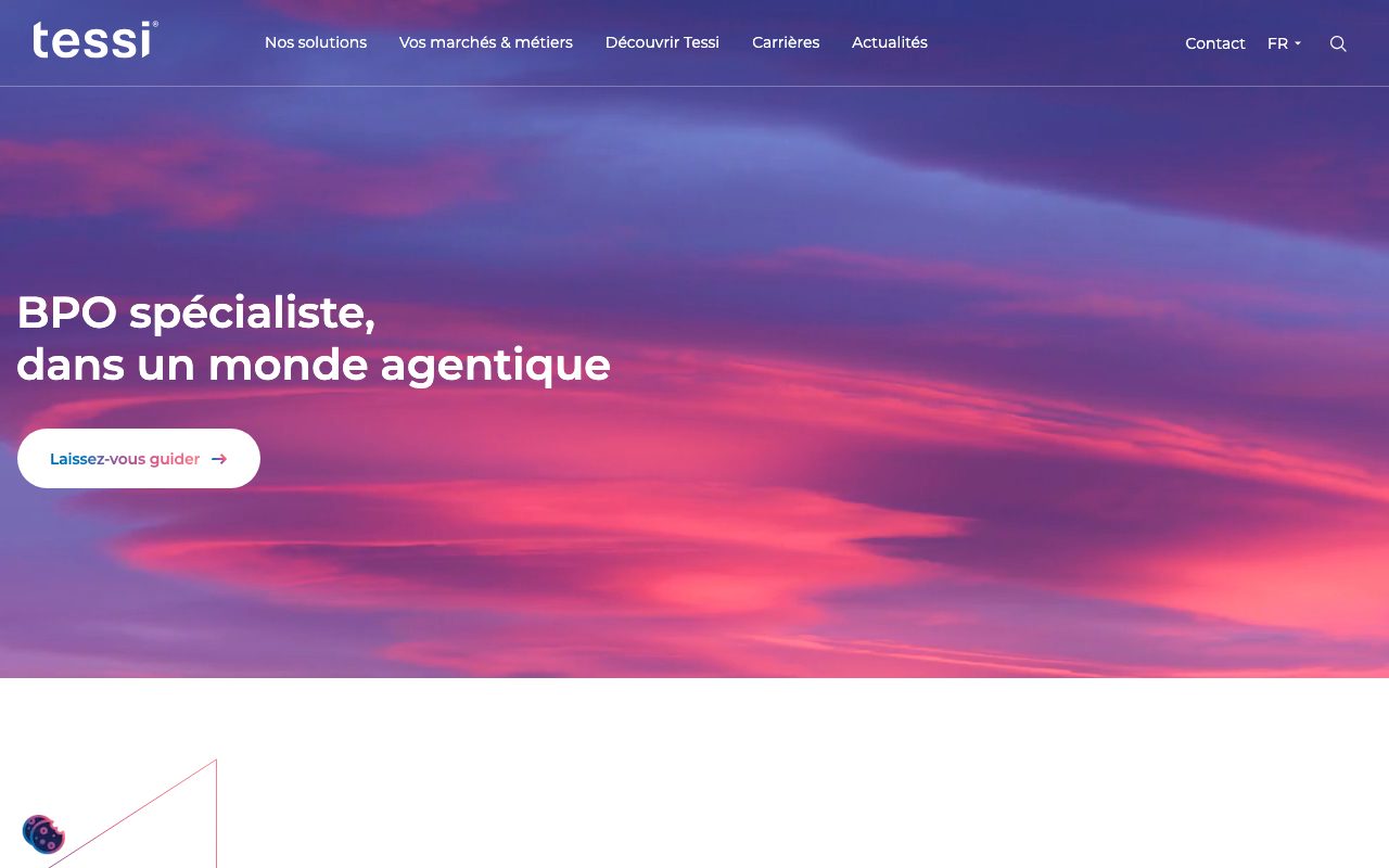 Aperçu du site de TESSI Technologies