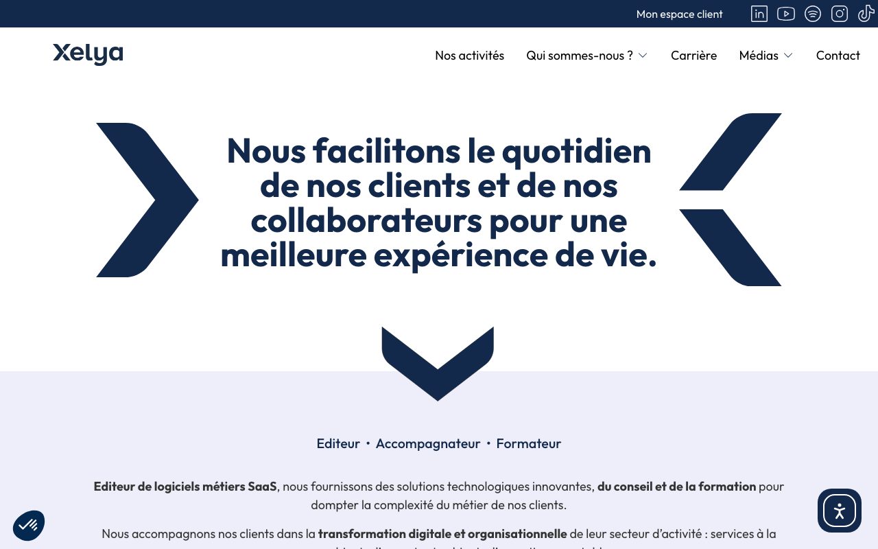 Aperçu du site de Xelya