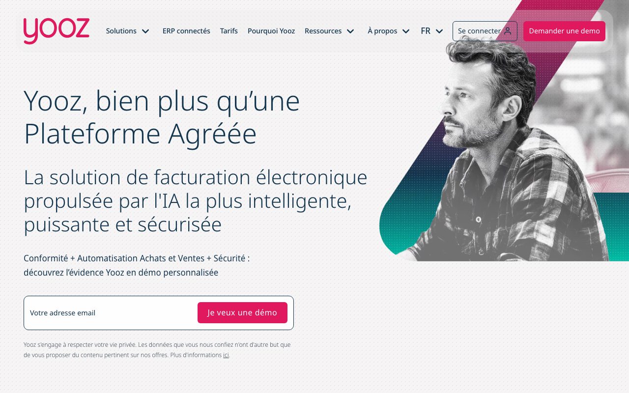 Aperçu du site de Yooz